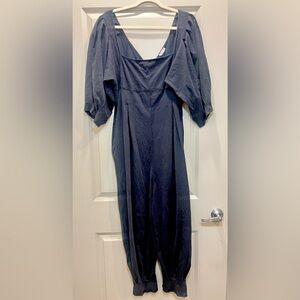 NWT Intimately Free People Black Jumpsuit Women’s Large Comfy Lounge Pockets